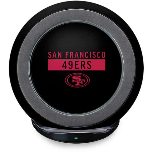 NFL San Francisco 49ers Black Performance Series Fast Charge Wireless Charging Stand Skin