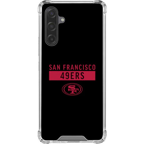 NFL San Francisco 49ers Black Performance Series Galaxy A17 Clear Case