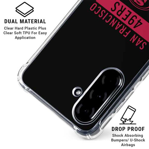 NFL San Francisco 49ers Black Performance Series Galaxy A36 5G Clear Case