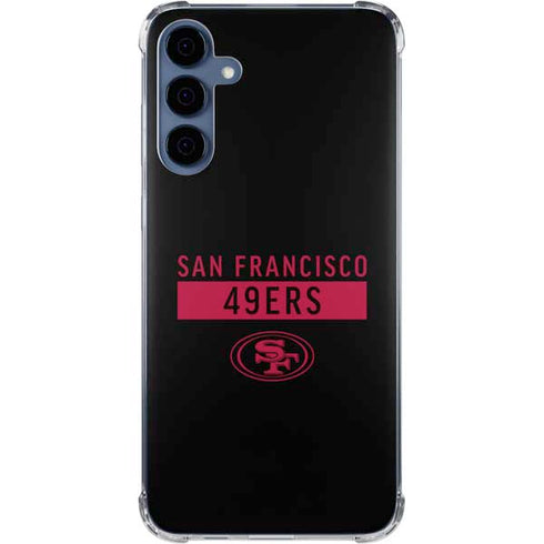 NFL San Francisco 49ers Black Performance Series Galaxy A55 5G Clear Case