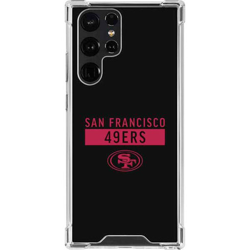 NFL San Francisco 49ers Black Performance Series Galaxy S23 Ultra Clear Case
