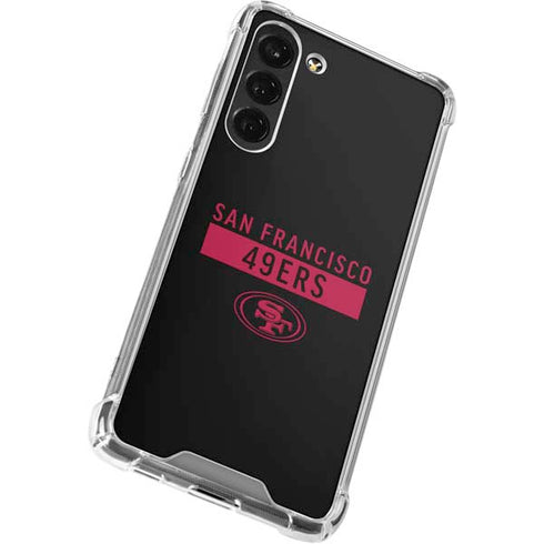 NFL San Francisco 49ers Black Performance Series Galaxy S24 FE Clear Case