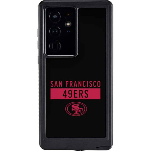 NFL San Francisco 49ers Black Performance Series Galaxy S24 Ultra Waterproof Case
