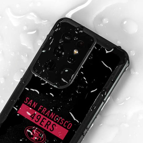 NFL San Francisco 49ers Black Performance Series Galaxy S24 Ultra Waterproof Case