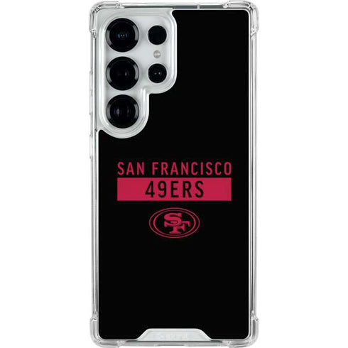 NFL San Francisco 49ers Black Performance Series Galaxy S25 Ultra Clear Case