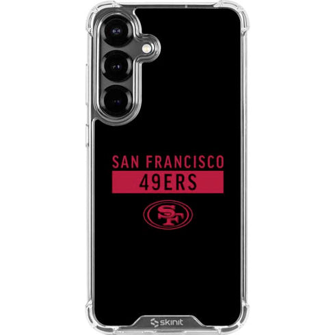 NFL San Francisco 49ers Black Performance Series Galaxy S26 Clear Case