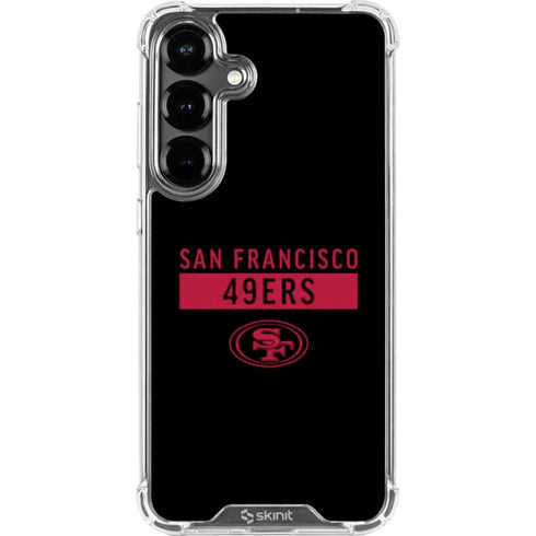 NFL San Francisco 49ers Black Performance Series Galaxy S26 Plus Clear Case