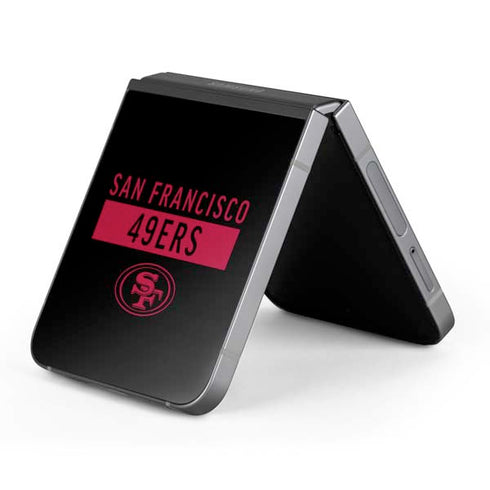 NFL San Francisco 49ers Black Performance Series Galaxy Z Flip6 Skin