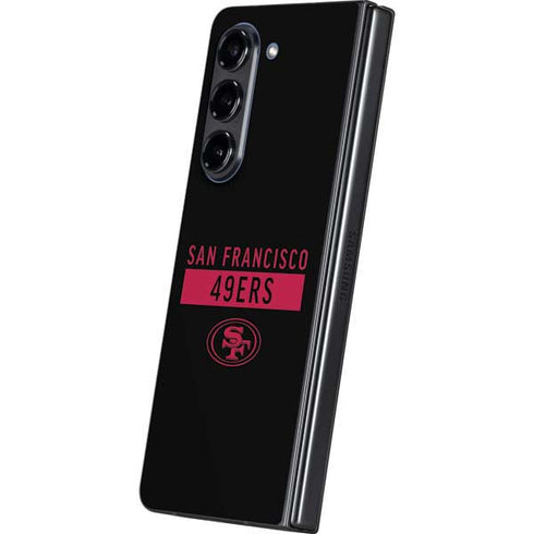 NFL San Francisco 49ers Black Performance Series Galaxy Z Fold5 5G Skin
