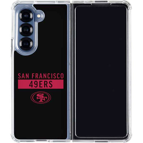 NFL San Francisco 49ers Black Performance Series Galaxy Z Fold6 Clear Case