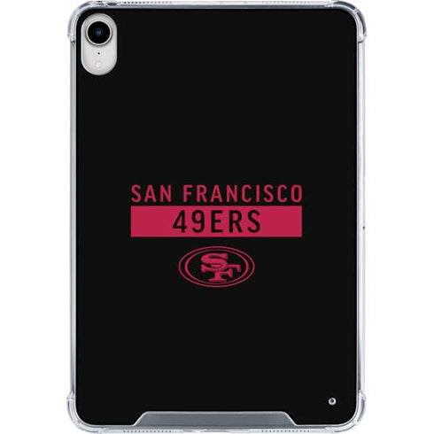 NFL San Francisco 49ers Black Performance Series iPad 11th Gen (2025) Clear Case
