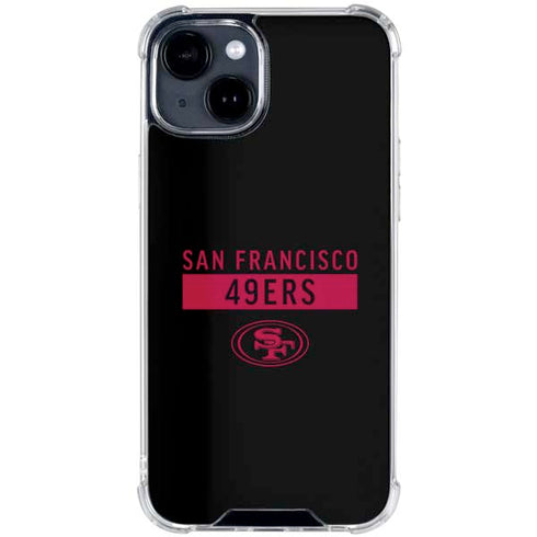 NFL San Francisco 49ers Black Performance Series iPhone 15 Clear Case