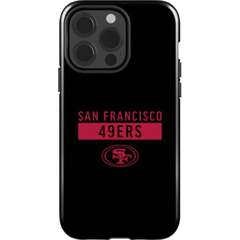 NFL San Francisco 49ers Black Performance Series iPhone 15 Pro Impact Case