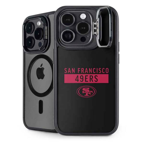 NFL San Francisco 49ers Black Performance Series iPhone 15 Pro Max Kickstand Case