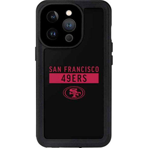 NFL San Francisco 49ers Black Performance Series iPhone 15 Pro Waterproof Case