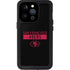 NFL San Francisco 49ers Black Performance Series iPhone 15 Pro Waterproof Case