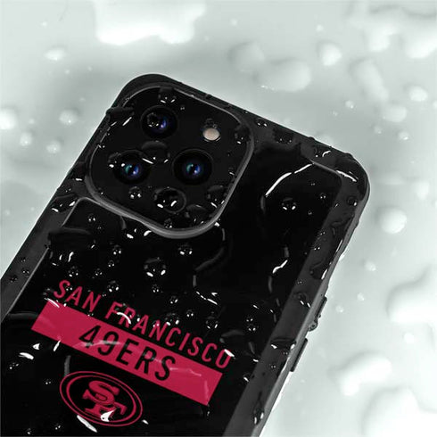 NFL San Francisco 49ers Black Performance Series iPhone 15 Pro Waterproof Case