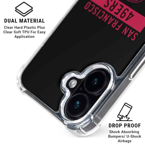 NFL San Francisco 49ers Black Performance Series iPhone 16 MagSafe Case