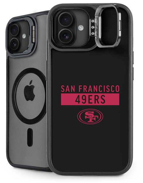 NFL San Francisco 49ers Black Performance Series iPhone 16 Plus Kickstand Case