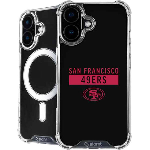 NFL San Francisco 49ers Black Performance Series iPhone 16 Plus MagSafe Case