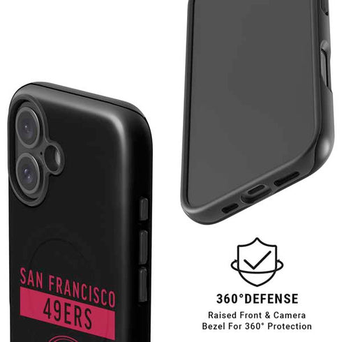 NFL San Francisco 49ers Black Performance Series iPhone 16 Plus Magsafe Impact Case