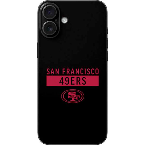 NFL San Francisco 49ers Black Performance Series iPhone 16 Plus Skin