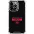 NFL San Francisco 49ers Black Performance Series iPhone 16 Pro Clear Case