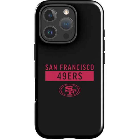 NFL San Francisco 49ers Black Performance Series iPhone 16 Pro Impact Case