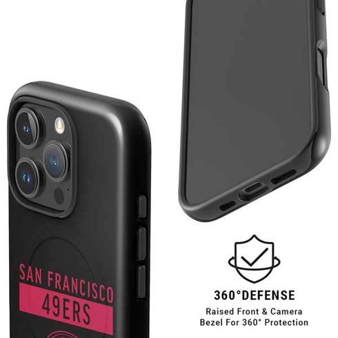NFL San Francisco 49ers Black Performance Series iPhone 16 Pro Magsafe Impact Case