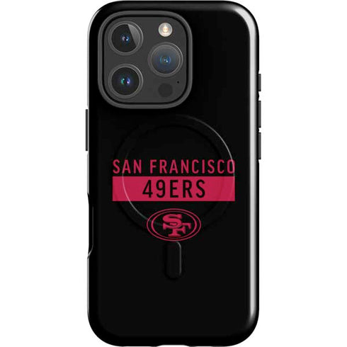 NFL San Francisco 49ers Black Performance Series iPhone 16 Pro Max Magsafe Impact Case