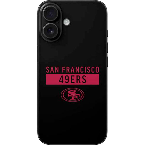 NFL San Francisco 49ers Black Performance Series iPhone 16 Skin