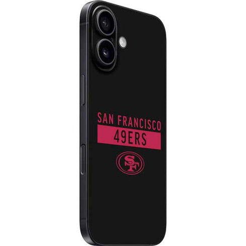 NFL San Francisco 49ers Black Performance Series iPhone 16 Skin