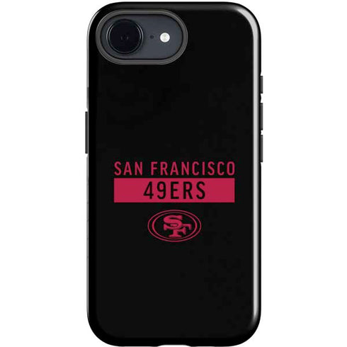 NFL San Francisco 49ers Black Performance Series iPhone 16e Impact Case