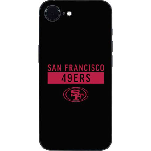 NFL San Francisco 49ers Black Performance Series iPhone 16e Skin