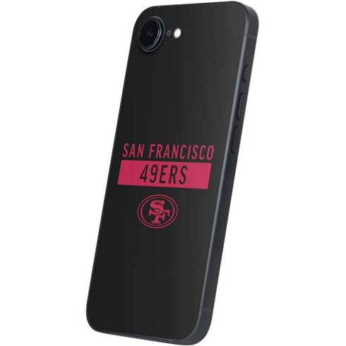 NFL San Francisco 49ers Black Performance Series iPhone 16e Skin