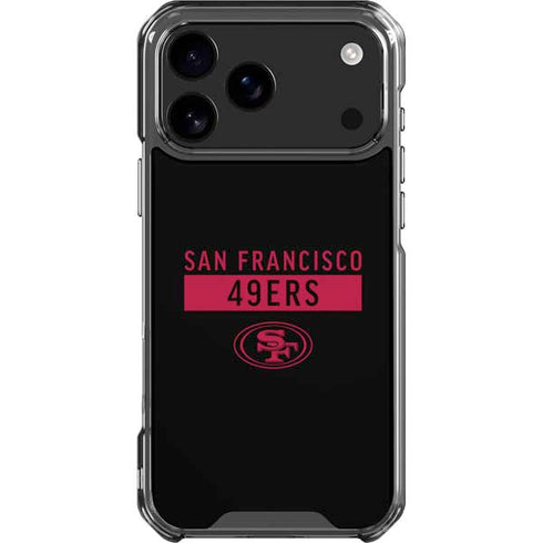NFL San Francisco 49ers Black Performance Series iPhone 18 Pro Max Clear Case