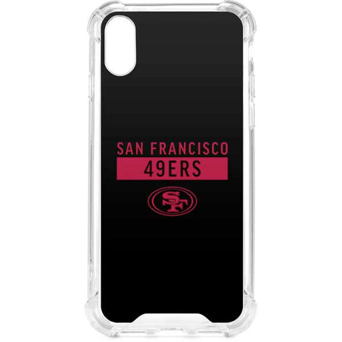 NFL San Francisco 49ers Black Performance Series iPhone XS Clear Case