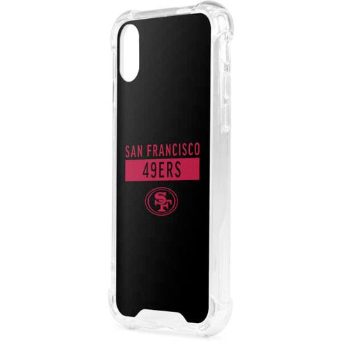 NFL San Francisco 49ers Black Performance Series iPhone XS Clear Case