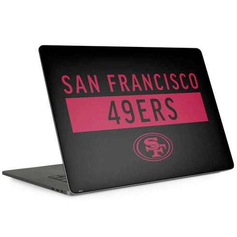 NFL San Francisco 49ers Black Performance Series MacBook Skins