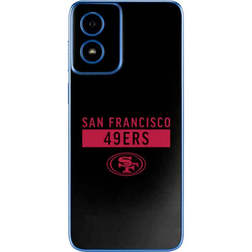 NFL San Francisco 49ers Black Performance Series Moto G Play 4G (2024) Skin