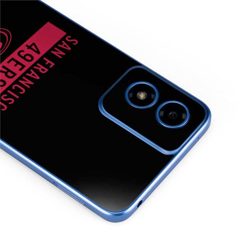 NFL San Francisco 49ers Black Performance Series Moto G Play 4G (2024) Skin