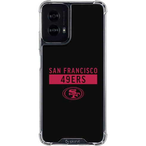 NFL San Francisco 49ers Black Performance Series Moto G Power 5G (2024) Clear Case