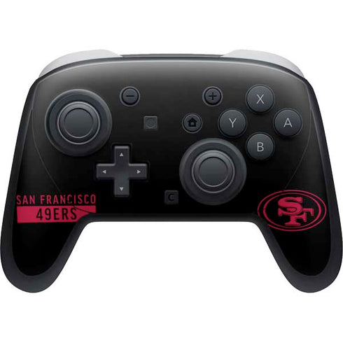 NFL San Francisco 49ers Black Performance Series Nintendo Switch 2 (2025) Pro Controller Skin
