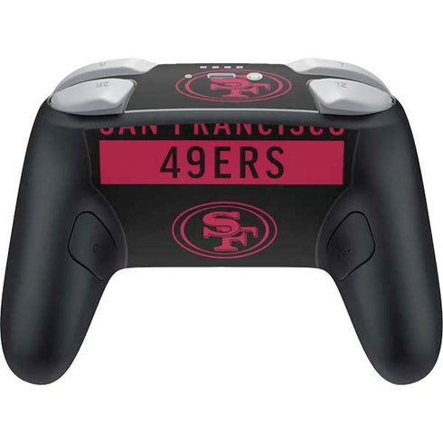 NFL San Francisco 49ers Black Performance Series Nintendo Switch 2 (2025) Pro Controller Skin