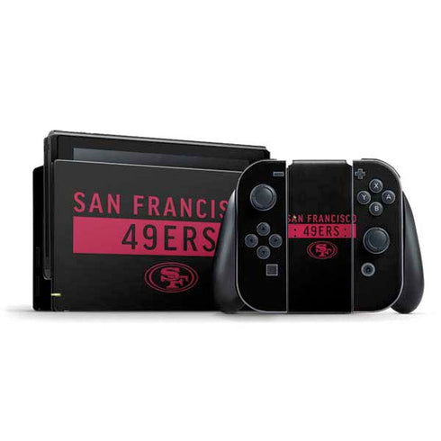 NFL San Francisco 49ers Black Performance Series Nintendo Skins