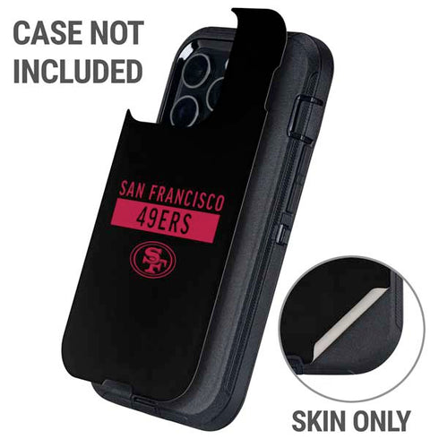 NFL San Francisco 49ers Black Performance Series Otterbox Defender iPhone Skin