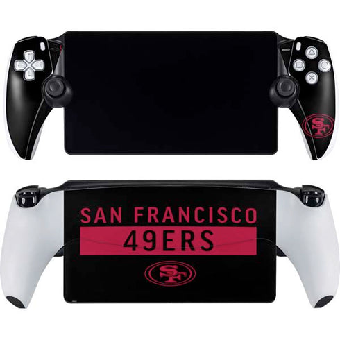 NFL San Francisco 49ers Black Performance Series PlayStation Portal Remote Player Skin