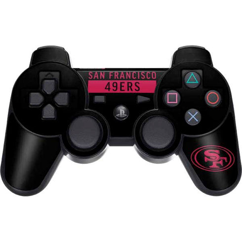 NFL San Francisco 49ers Black Performance Series PS3 Dual Shock wireless controller Skin