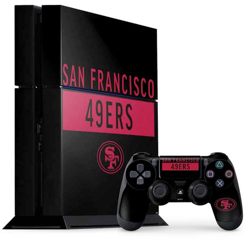 NFL San Francisco 49ers Black Performance Series PlayStation PS4 Skins