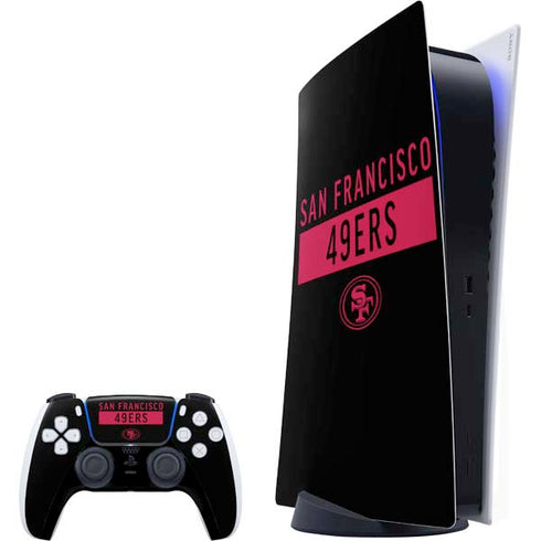 NFL San Francisco 49ers Black Performance Series PlayStation PS5 Skins